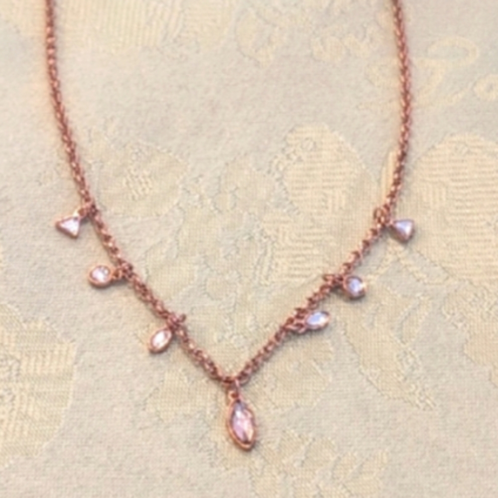 Luca + Danni Rose Gold Necklace with Crystal Accents